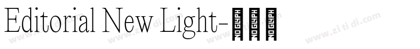 Editorial New Light字体转换